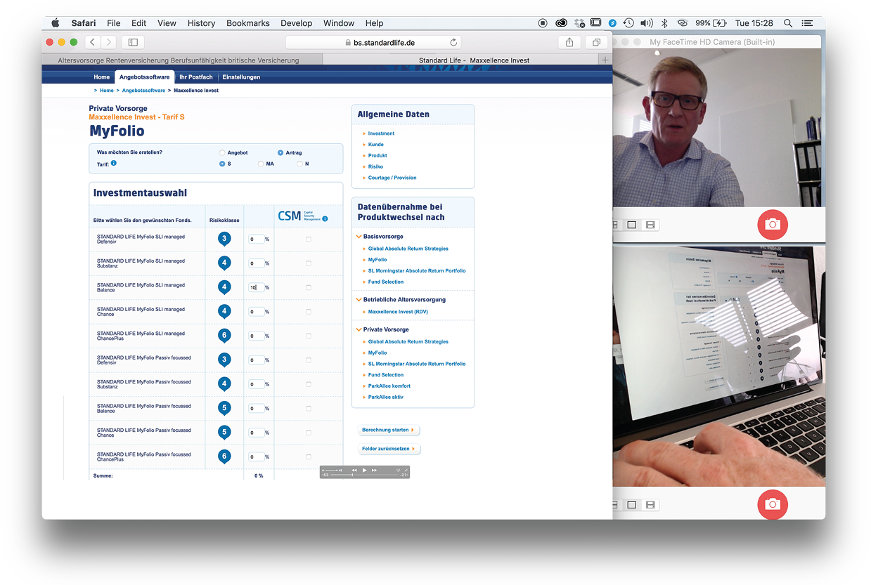 A screenshot of a user testing session.  It show the user interaction while recording then user feedback.